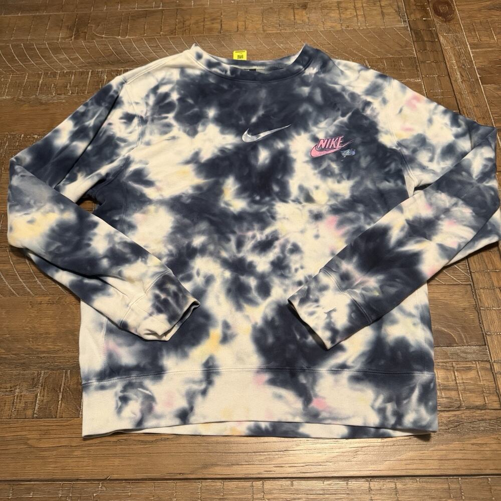 Nike Sportswear Men's Tie-dye French Terry Long Sleeve Top Sweatshirt Size Small